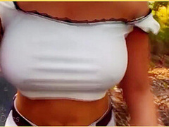 Wifey Bike Riding With Her Big Tits Flashing