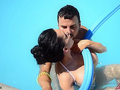 Big Tits Naked Milf At The Pool With Her Best Dick