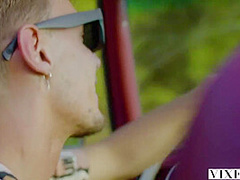 Beautiful Stefany Has Passionate Affair On Road Trip