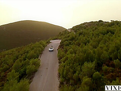 Beautiful Stefany Has Passionate Affair On Road Trip