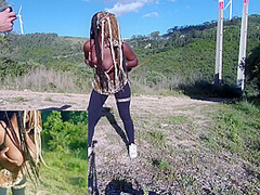 Sweet Ebony With Hot Big Boobs Loves Suck In The Great Outdoor- Blowjob Handjob & Facial Cum Pov