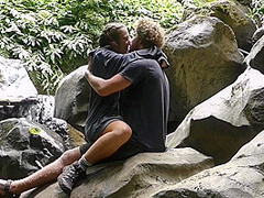 Hot Teen Babe Enjoys Pussy Fingering And Fucking In The Middle Of The Jungle