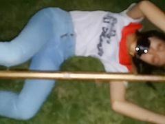 Harley Shirt Asian Girl Outdoor Bondage