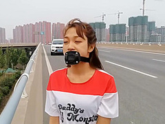 Harley Shirt Asian Girl Outdoor Bondage