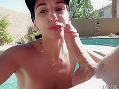 Danica Mori - Sucks Morning Wood Hard Until Cum Outdoor