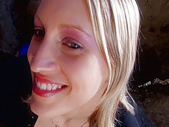 Blonde Has Anal Sex And Blowjob In A Cave On A Blanket