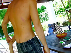 Outdoor Blond In Black Underwear Fingered And Rides Big Cock