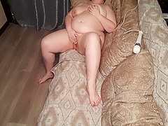 Naughty Bbw Plays With Her Pussy With Vibrator And Dildo