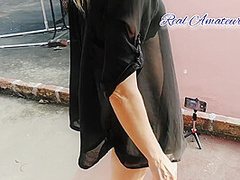 My Boyfriend Uses Vibrator Inside My Pussy - Outdoor Sex Game