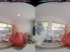 Your horny stepmother wants to teach you a lesson in virtual reality