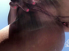 Cute Babe Wants You To Taste Her Pussy Juice She Dripped For You (bottom View + Little Surprise)