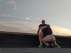 Russian Porn Babe Big Ass Gets Fucked On The Roof Part1