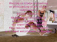 Blond Girl Tied Live On Stage