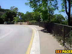 Public Blonde Babe Blowjob In Romantic Barcelona Holiday