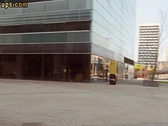 Pulled pov beauty fucked outdoors after getting picked up