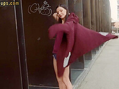 Pulled pov beauty fucked outdoors after getting picked up