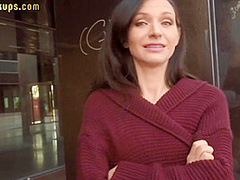 Pulled pov beauty fucked outdoors after getting picked up