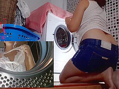 Domination In Laundry. Housewife Fucked In The Washing Machine. Mix Full