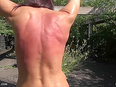 Outdoors Lezdom Beating