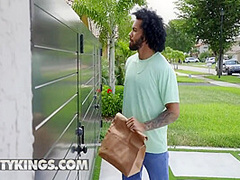 Fiona Frost, James Angel And Kira Perez - Delivery Guy Finds And