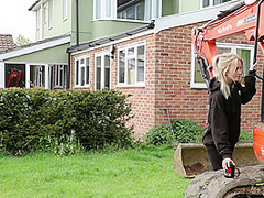 Digger Driver Gets More Than Just Coffee