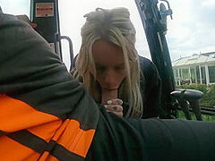 Digger Driver Gets More Than Just Coffee