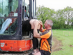 Digger Driver Gets More Than Just Coffee
