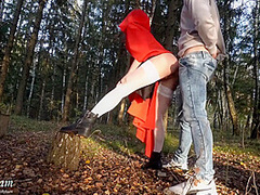 Sexy Girl Lost In The Woods And Gets A Hot Fuck . Halloween 2021