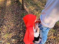 Sexy Girl Lost In The Woods And Gets A Hot Fuck . Halloween 2021