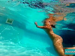 Hot Hungarian Naked Babe Candy Being Horny In The Pool