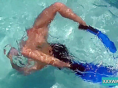 Hot Hungarian Naked Babe Candy Being Horny In The Pool