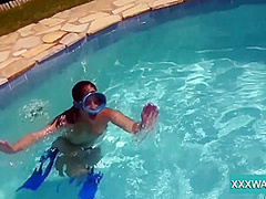 Hot Hungarian Naked Babe Candy Being Horny In The Pool