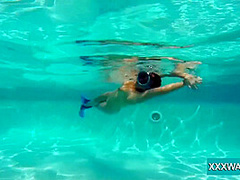 Hot Hungarian Naked Babe Candy Being Horny In The Pool