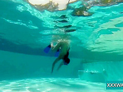 Hot Hungarian Naked Babe Candy Being Horny In The Pool