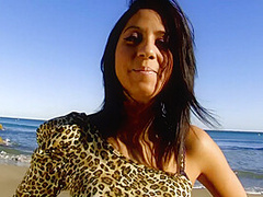 Beach Babe In High Heels Rides Strangers Big Dick