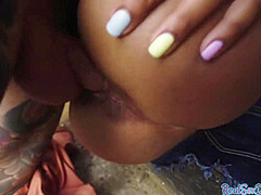 Bigboob Latina pickedup for giving head before outdoor sex