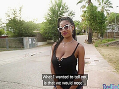 Bigboob Latina pickedup for giving head before outdoor sex