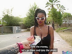 Bigboob Latina pickedup for giving head before outdoor sex