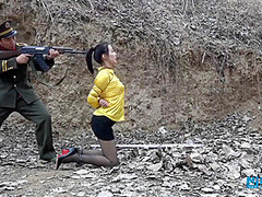 Chinese Arrested Handcuffed