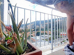 Balcony Again! Noon Is Always A Perfect Time For A Public Display Of Love And Good Sex