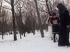 Chinese Slave Girls In The Snow