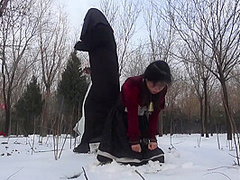 Chinese Slave Girls In The Snow