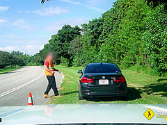 Ashlyn Peaks - Roadside - Busty Fucked By A Mechanic In The Woods