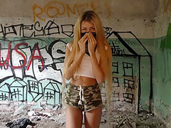 Jessi Masturbating In An Abandoned Building In Riga Lat