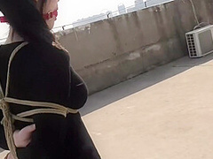 Asian Outdoor Bondage Stroll