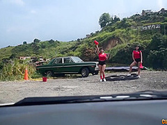 Bazongas & Huge-ass Dildoes Clean A Car