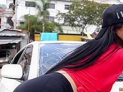 Bazongas & Huge-ass Dildoes Clean A Car