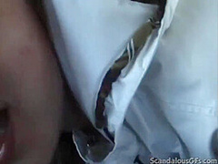 Fingered shaved bj teen sucks off her boyfriend