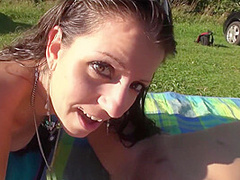 Slutty Swingers Sharing Cocks Outdoors