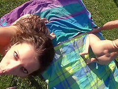 Slutty Swingers Sharing Cocks Outdoors